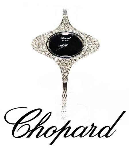 Montre Ovale Or Gris Diamants Chopard Année 1970-photo-2