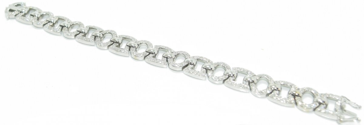 Bracelet Diamant Or Gris-photo-2