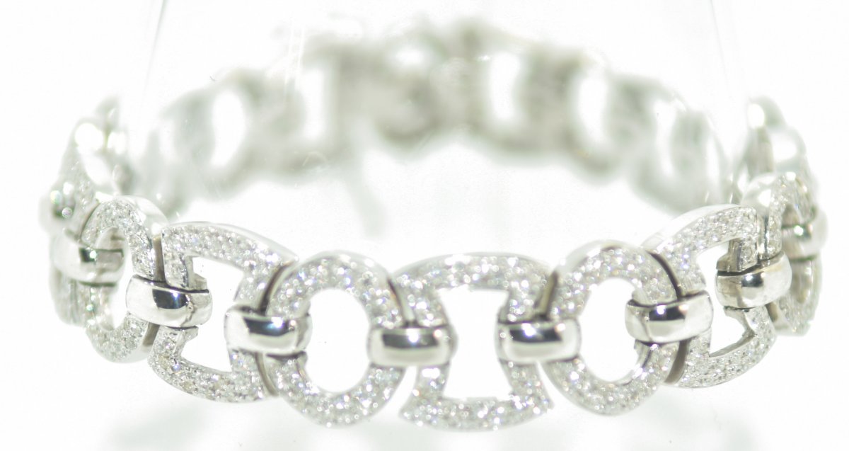Bracelet Diamant Or Gris-photo-4