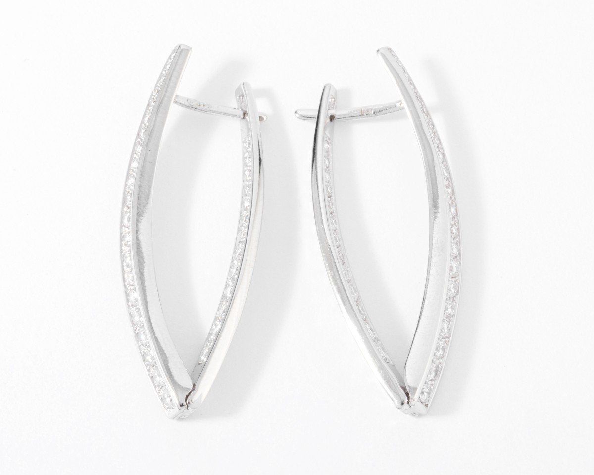 Boucles d'Oreilles Géométrique En Diamant-photo-2