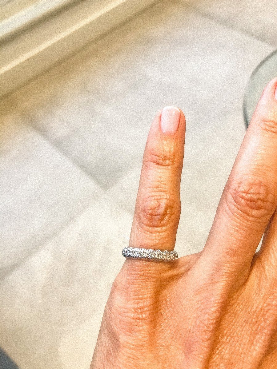 Platinum Wedding Ring Fully Set With Diamond-photo-3