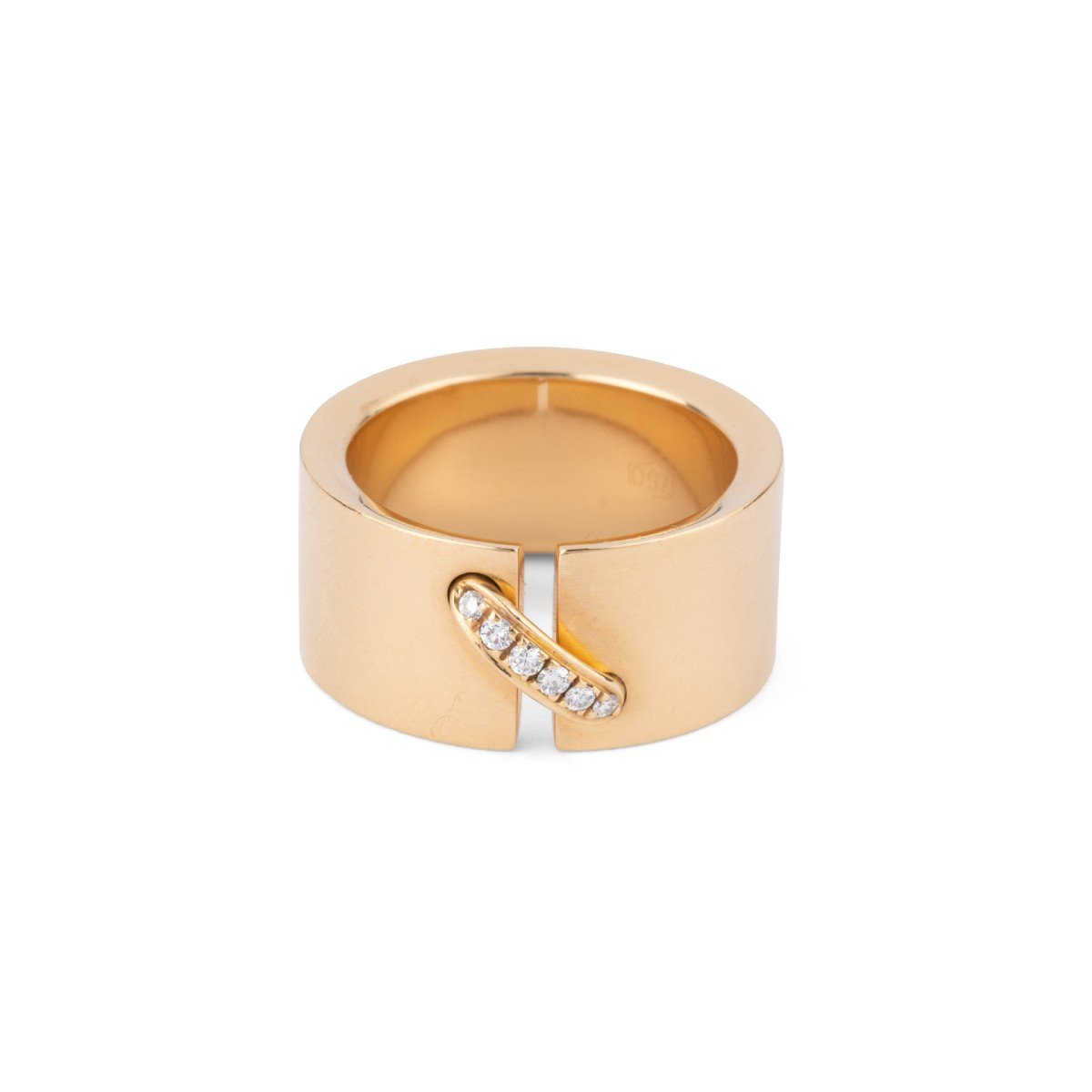 Chaumet Yellow Gold And Diamond Ring Link Model-photo-2