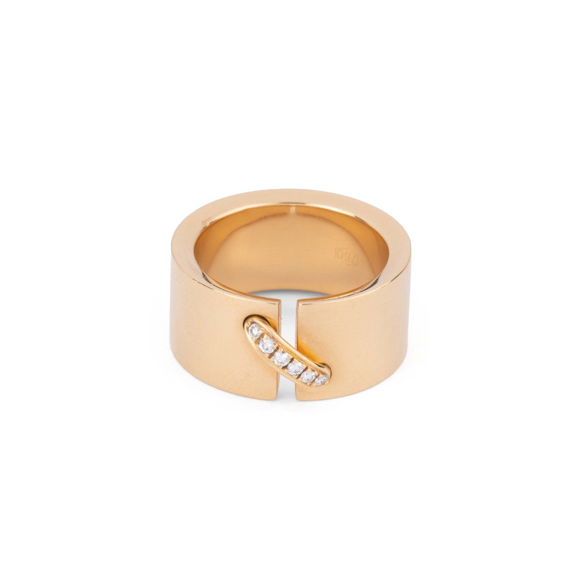 Chaumet Yellow Gold And Diamond Ring Link Model