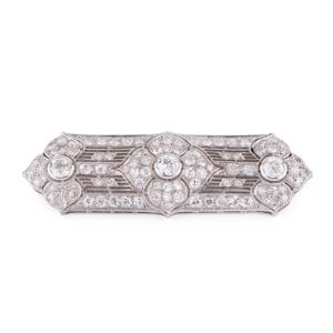 Brooch In Platinum And Diamonds