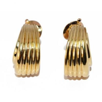 Yellow Gold Earrings Signed From The House Van Cleef And Arpels