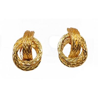 Earrings Yellow Gold Signed From Hermès House
