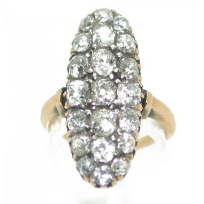 Marquise Diamond Ring Gold And Silver