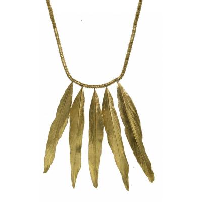 H.stern Gold Necklace Forming Gold Feathers