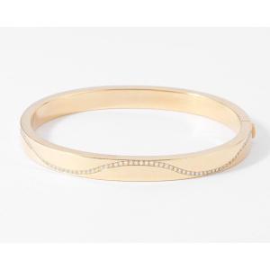 Opening Bangle Bracelet Yellow Gold And Diamond