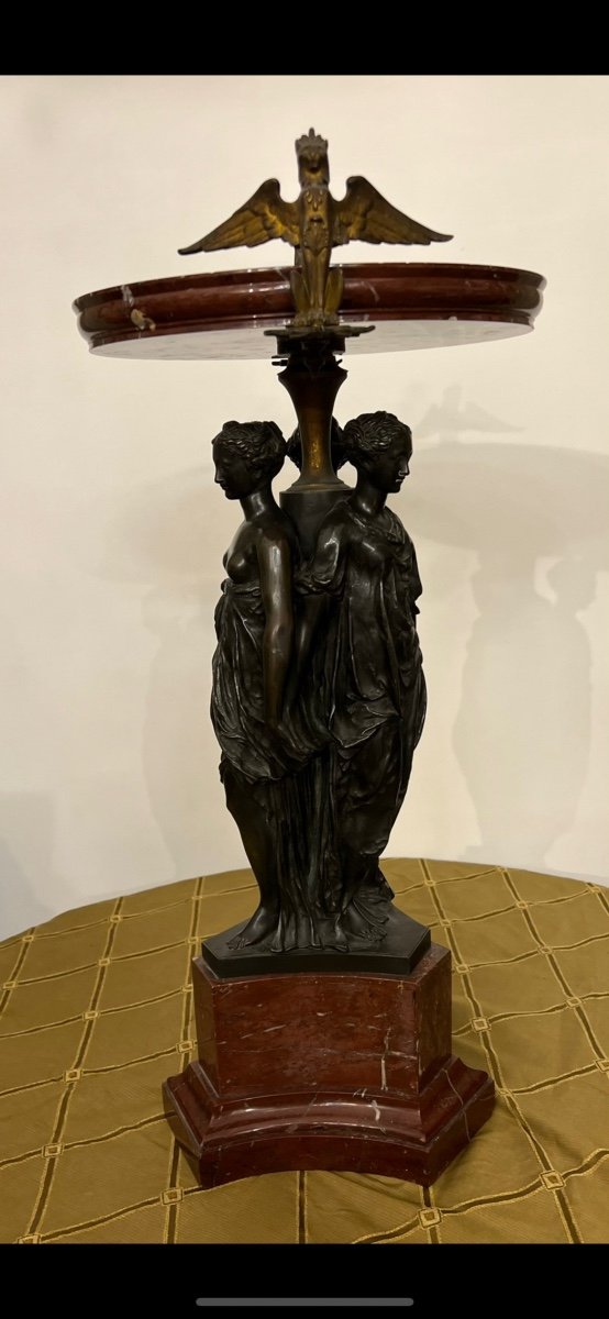 Sculpture Bronze Et Marbre -photo-3