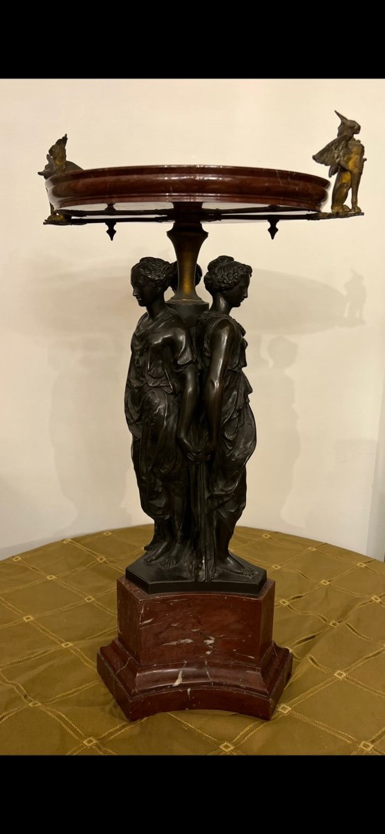 Sculpture Bronze Et Marbre -photo-6