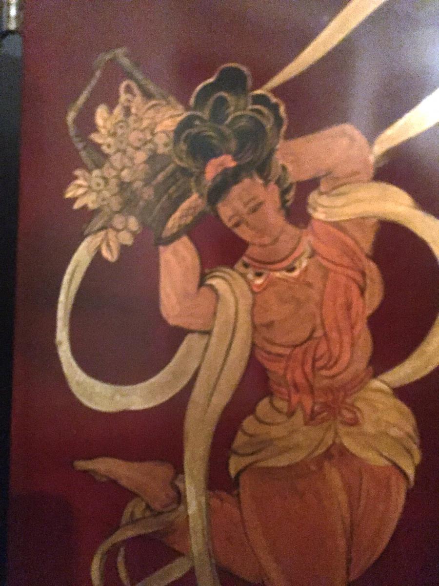 Screen Lacquer Art Deco Leaves China 5-photo-2