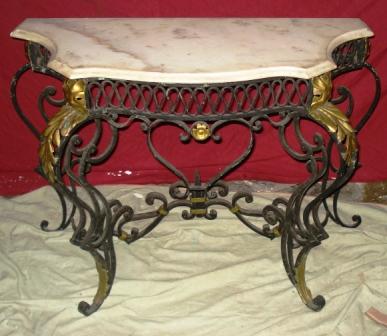 Console en  fer forgé art déco-photo-2