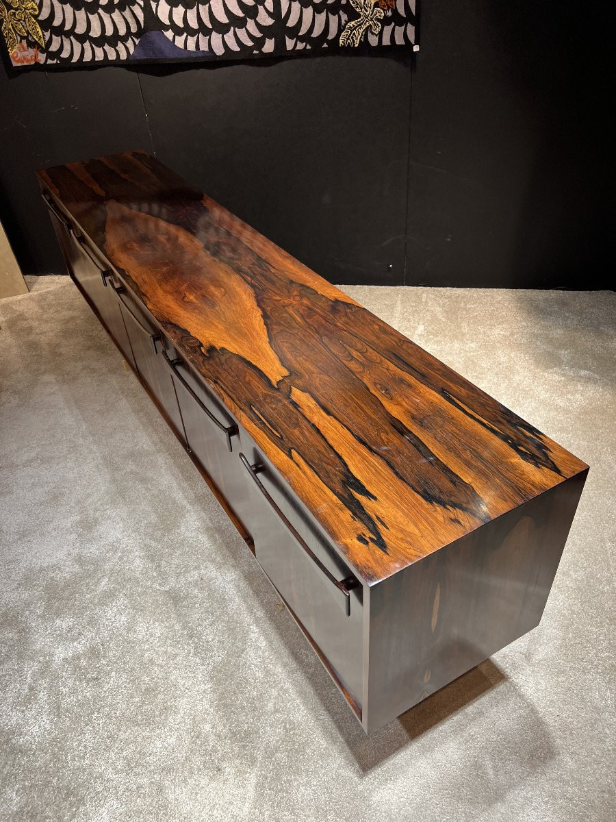 Sideboard / Living Room Cabinet In Brazilian Jacaranda – 60s Design-photo-6