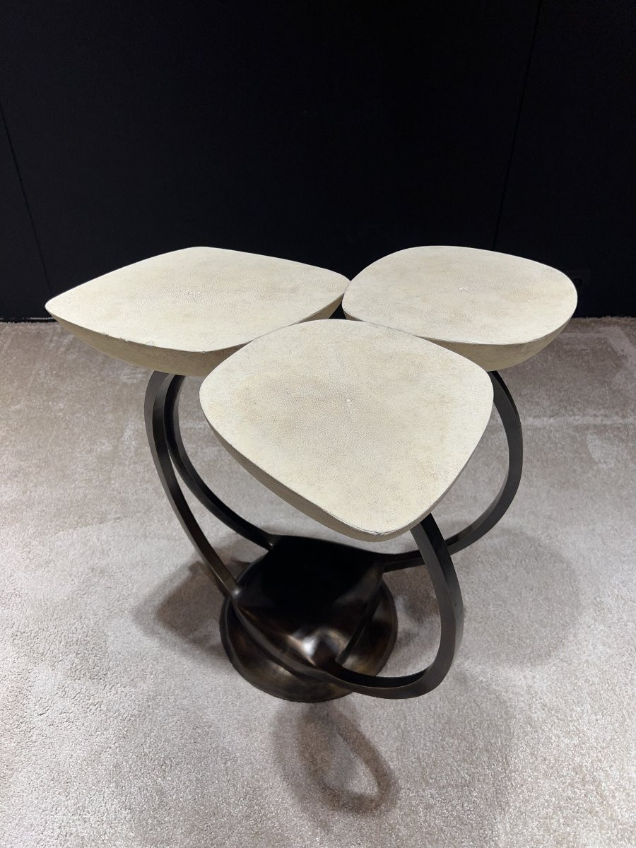 Shagreen Coffee Table By R&y Augusti Année 2000s-photo-2