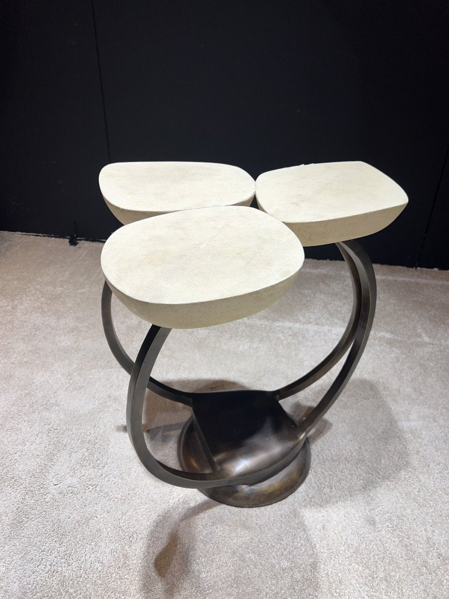 Shagreen Coffee Table By R&y Augusti Année 2000s-photo-5