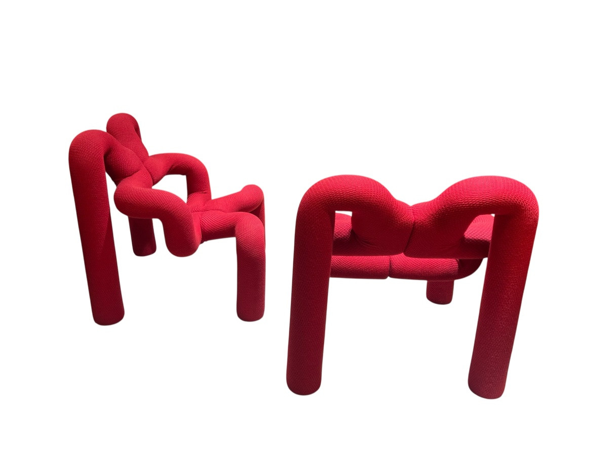 Pair Of Sandinave Armchairs From The 80s/90s-photo-1