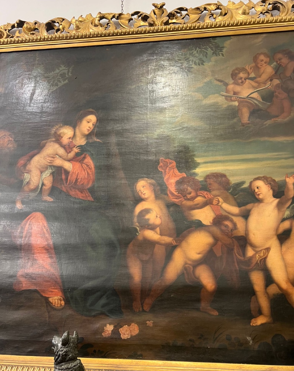 19th Century Painting, Oil On Canvas -photo-2