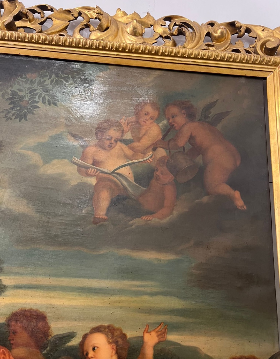 19th Century Painting, Oil On Canvas -photo-4