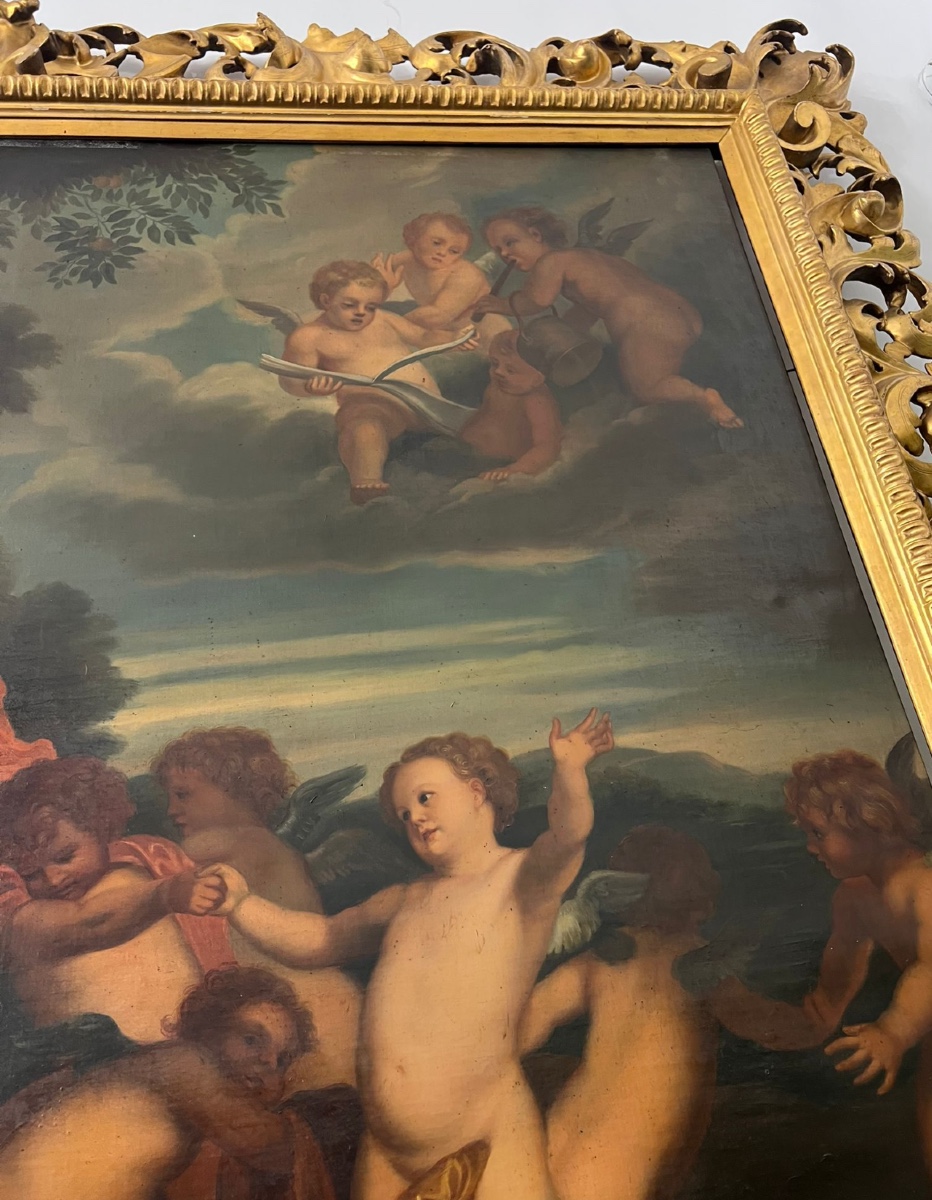 19th Century Painting, Oil On Canvas -photo-2