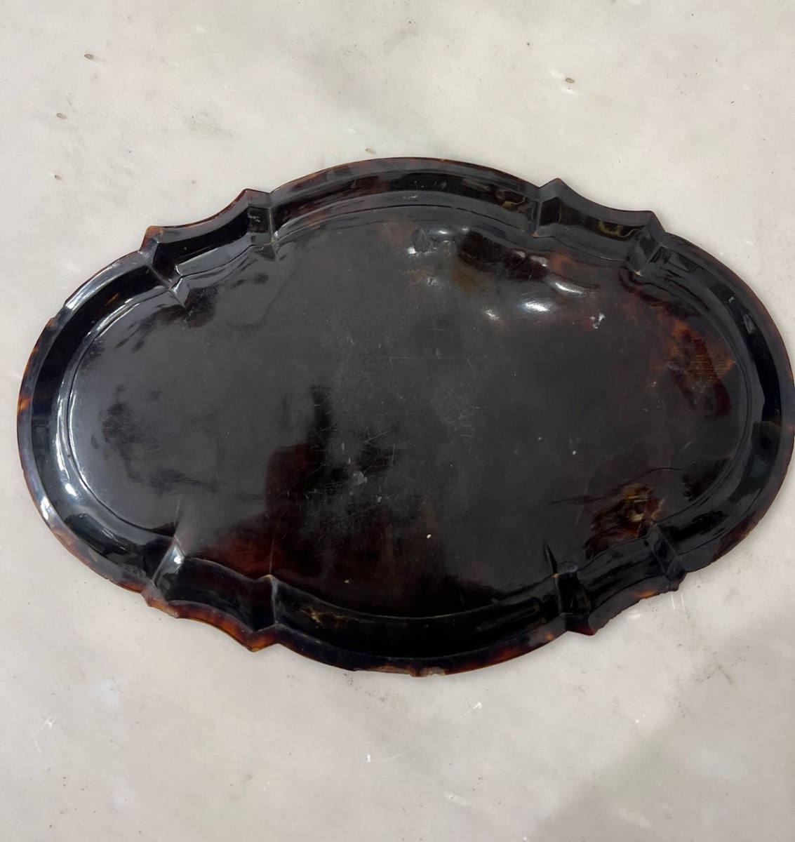 Extremely Rare Plate Inlaid With Gold, Mother-of-pearl And Tortoiseshell -photo-4