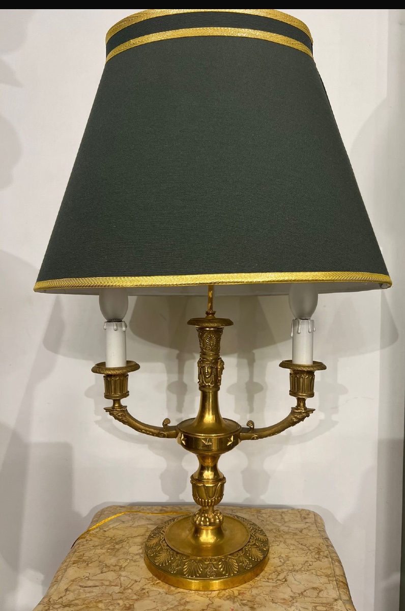 Lampe en bronze doré 