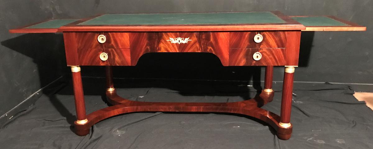 Empire Style Mahogany Desk With Bob Bronze Dore '-photo-3