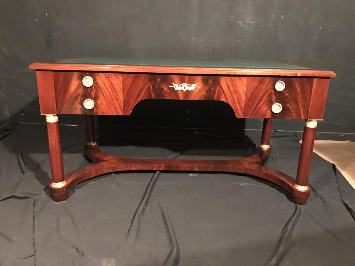 Empire Style Mahogany Desk With Bob Bronze Dore '-photo-5