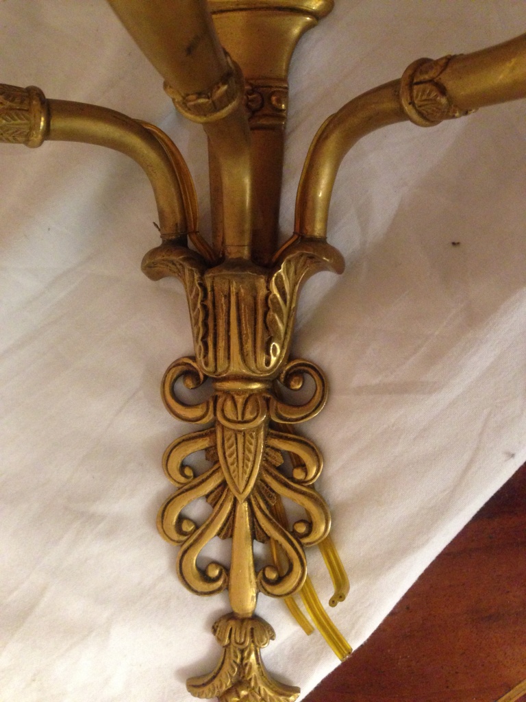 Pair Of Wall Bronze Dore '-photo-3