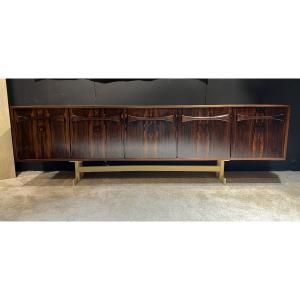 Buffet / Enflades de salon en jacaranda brésilien – design années 60