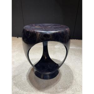 Table basse Ria et Youri Augousti – finition craquelée, années 90