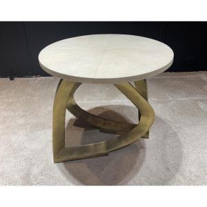 Table basse en galuchat signée Kifu Paris – années 2000