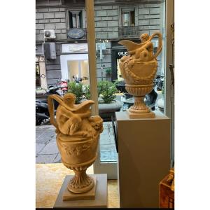 Pair Of Marble Vases 