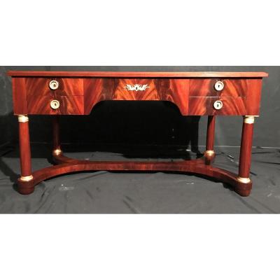 Empire Style Mahogany Desk With Bob Bronze Dore '