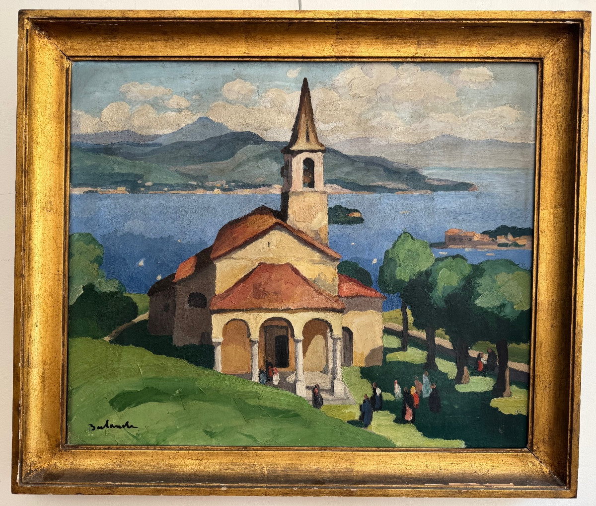 Landscape With Church By Gaston Balande