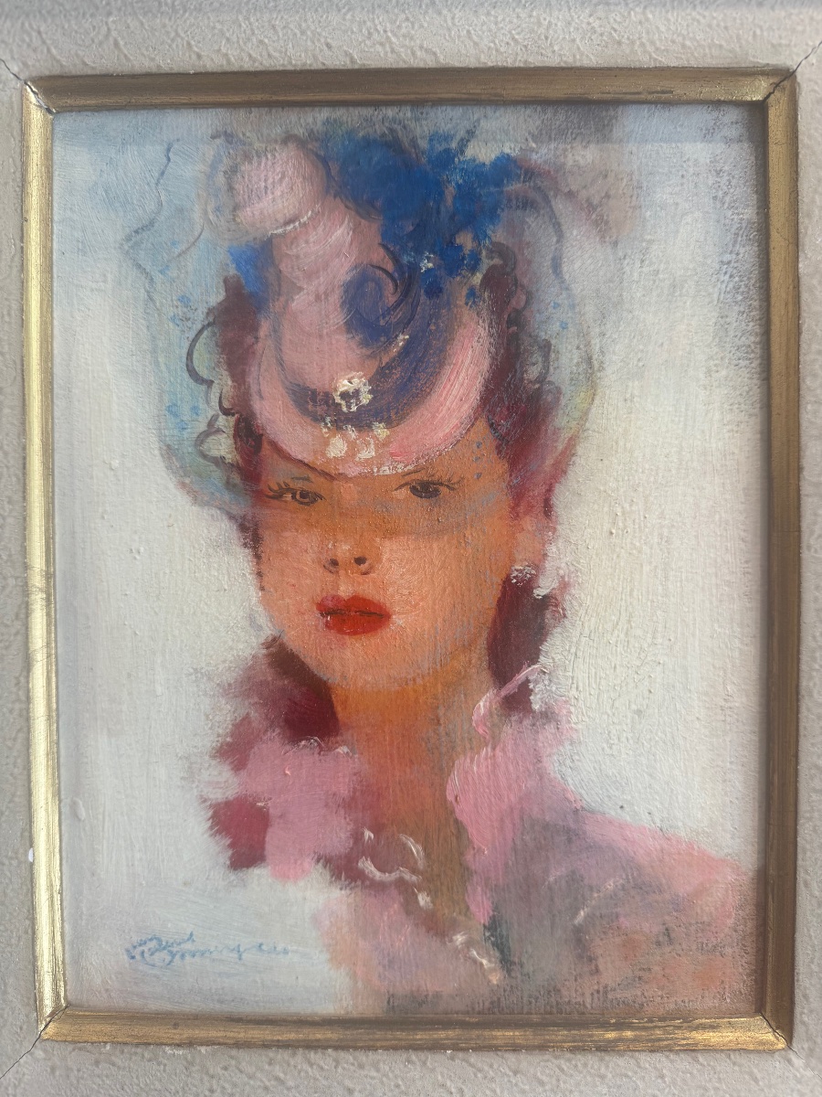J.G Domergue Portrait de jeune femme