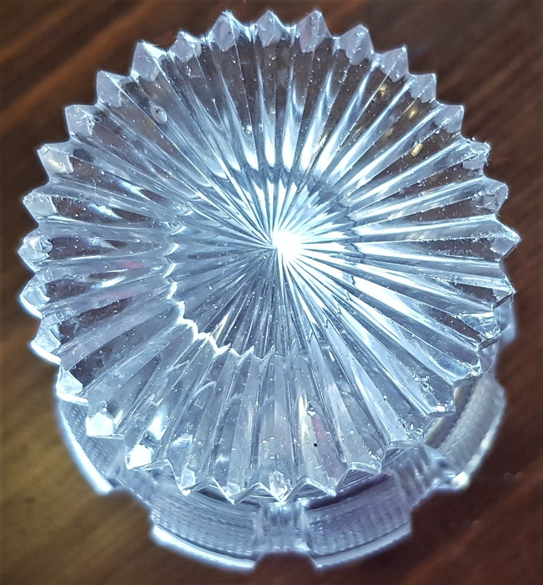 XIXs Perfume Bottle Bottle In Cut Bohemian Crystal H 13 Cm-photo-1