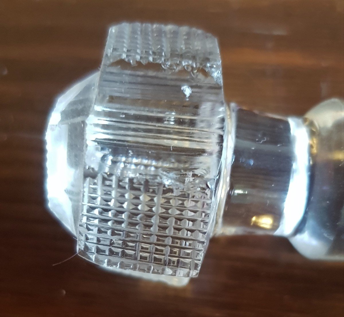 XIXs Perfume Bottle Bottle In Cut Bohemian Crystal H 13 Cm-photo-5