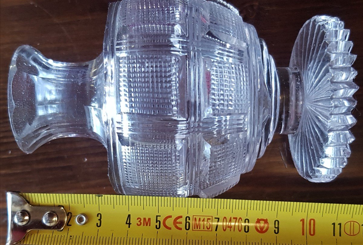 XIXs Perfume Bottle Bottle In Cut Bohemian Crystal H 13 Cm-photo-6