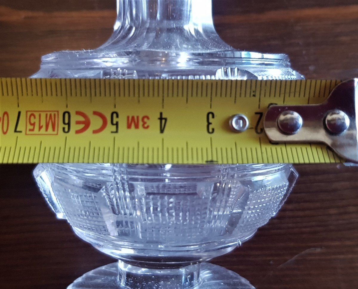 XIXs Perfume Bottle Bottle In Cut Bohemian Crystal H 13 Cm-photo-8