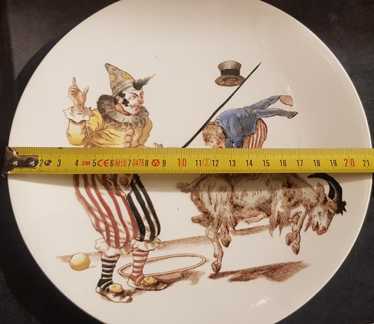 Antique Plate XIXs Earthenware Soc. Ceramica Richard Pagliacci Diameter 21.5 Cm-photo-1