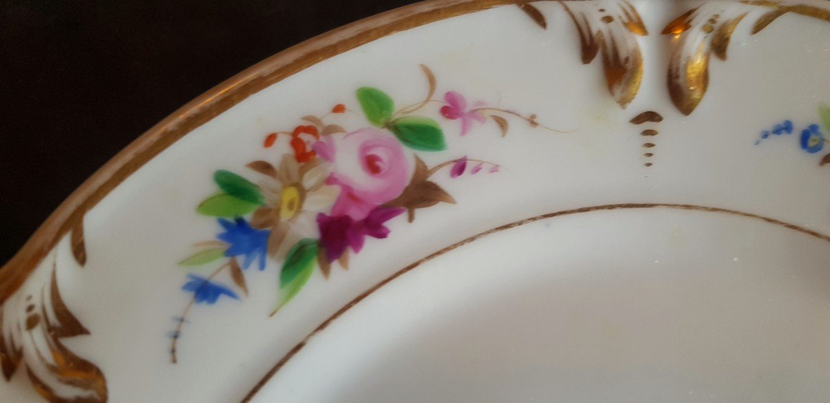 Antique Porcelain Plate XIX C Hand Painted-photo-4