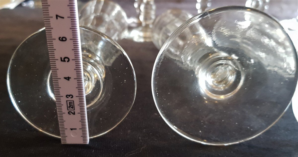 Serie 20 Antique Flutes In Cut Crystal Double Baluster Leg Mod. Clermont-photo-6