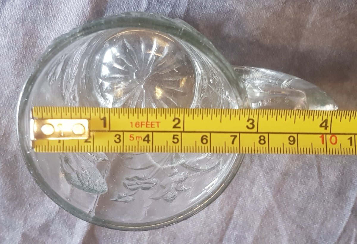 Old Molded Pressed Glass Tankard Profiles Of Vittorio Emanuele III Of Savoy And Queen Helena-photo-7