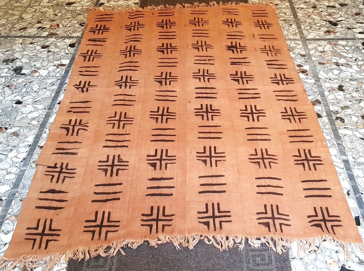 Old African Mali Mudcloth Fabric-photo-2