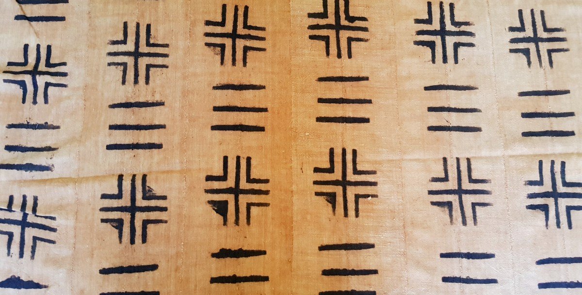 Old African Mali Mudcloth Fabric