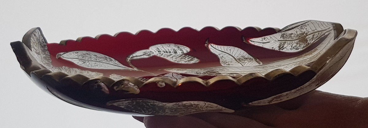 Pair Of Liberty Art Nouveau Jugendstil Bohemian Crystal Pocket Cups-photo-3