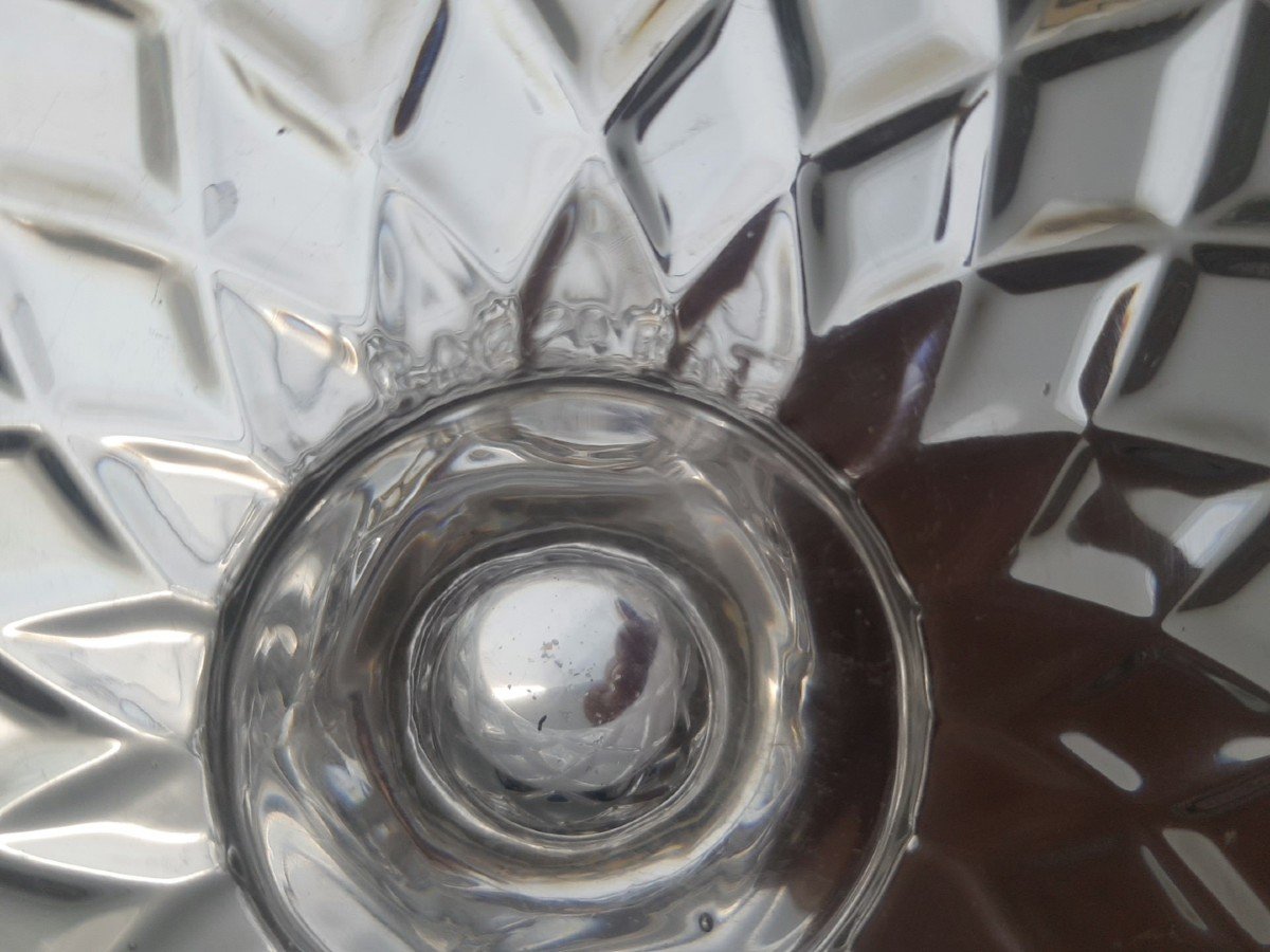 Cup On Foot In Molded Glass Baccarat Mod. Deposé-photo-1