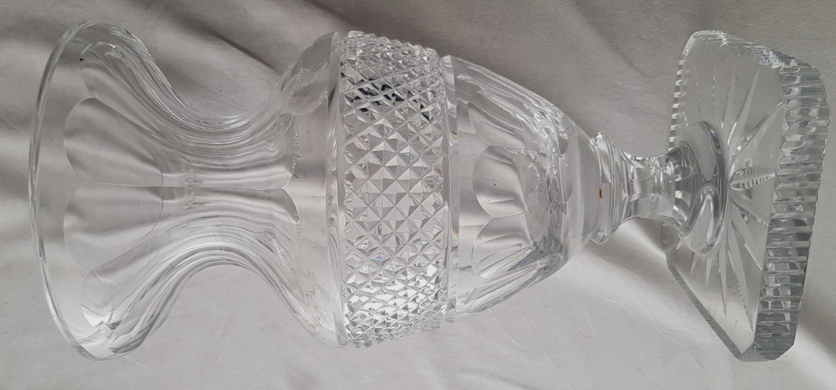 Vase Medicis En Cristal Taillé-photo-3