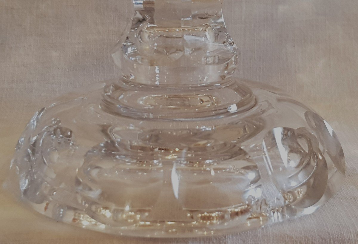 Beautiful Old Cut Crystal Cup On  Pedestal-photo-1